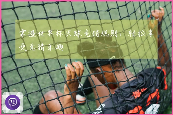 掌握世界杯买球竞猜规则，轻松享受竞猜乐趣