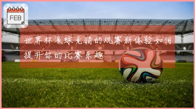 世界杯滚球竞猜的观赛新体验如何提升你的比赛乐趣